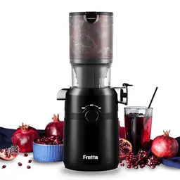 Fretta Slow Juicer Entsafter, BPA-frei, 108mm breite Fütterungsröhre, für ganze Früchte und Gemüse, 200W