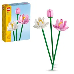LEGO Botanicals Lotusblumen - Künstlicher Blumenstrauß für Deko - Geschenk für Mädchen und Jungen