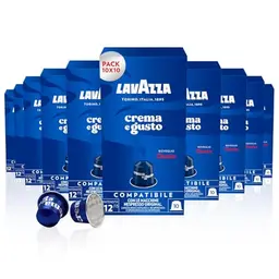 Lavazza Crema e Gusto Kapseln - Cremiger Espresso mit Nuss- und Schokoladennoten, 10x10 Nespresso kompatibel