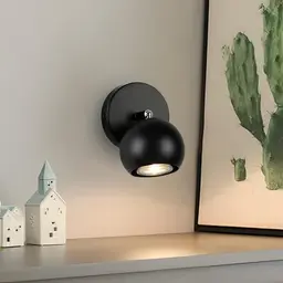 FORCOSO Schwenkbarer Deckenstrahler Schwarz - Wandleuchte für Wohnzimmer, Schlafzimmer, Küche und Flur - GU10, ohne Glühbirne