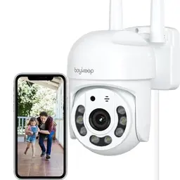 BoyKeep 2K Außenüberwachungskamera, 360° Bewegungserkennung, Nachtsicht, 2-Wege-Audio, WLAN, Cloud-Dienst