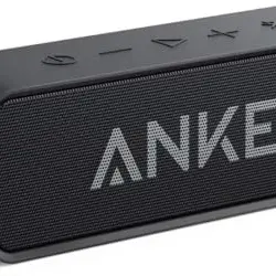 Anker SoundCore Bluetooth Lautsprecher – 24 Stunden Wiedergabe, intensiver Bass, integriertes Mikrofon, schwarz