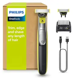 PHILIPS OneBlade 360 Face Rasierer & Trimmer, 5-in-1, Nass & Trocken, Akku & USB, für Gesicht