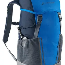 VAUDE Kinderrucksack Puck - wetterfester Schulrucksack mit Regenhülle, viel Stauraum, 14L, für Jungen & Mädchen, blau