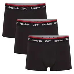 Reebok Redgrave Boxershorts Herren 3er Pack, atmungsaktiv & stretch, locker geschnitten, schwarz, Größe L