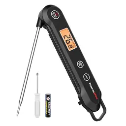 ThermoPro TP03H Wasserdichtes Fleischthermometer für BBQ und Grill - Faltbares, schnelles und präzises Küchenthermometer