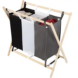 Jago® Faltbarer Wäschesortierer mit 3 Fächern - 128 l Volumen, in verschiedenen Farben