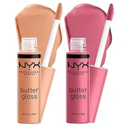 NYX Butter Gloss Doppelpack: Madeleine & Tiramisu - Glänzendes, nicht-klebriges Finish