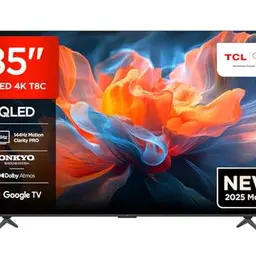 TCL 85T8C 85 Zoll QLED Fernseher – Gaming Smart TV mit 144Hz, 4K UHD, Dolby Vision & Onkyo Sound