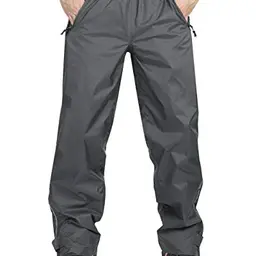 33.000ft wasserdichte Regenhose für Herren, leichte winddichte Outdoorhose in Grau