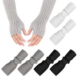 Dament Handschuhe Umhang, Fingerlose Wärmer, Strick Armstulpen, Lange, Warm, Y2K Style