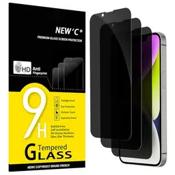 3er Set Sichtschutz für iPhone 13/14/16 (6,1 Zoll) – Blasenfrei, 9H Härte, verbessert, mit Panzerglas