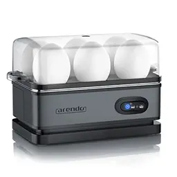 Arendo Eierkocher Edelstahl mit Warmhaltefunktion - Wählbarer Härtegrad - BPA-frei - Cool Grey