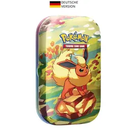 Pokémon Mini-Tin Karmesin & Purpur – Flamara mit 2 Boosterpacks & 1 Münze
