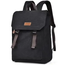 JSNOM Herren Laptop Rucksack 15.6 Zoll - Wasserdicht, Business Daypack für Arbeit und Studium (Schwarz)