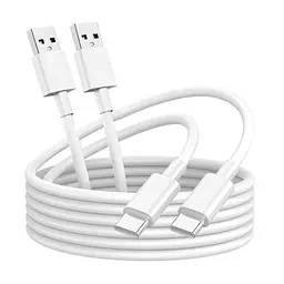 USB C Kabel 2M 2 Stück, Schnellladung kompatibel mit Samsung Galaxy S-Serie, Google Pixel, Huawei, HTC, LG, Weiß