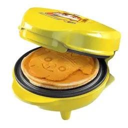 Paw Patrol Mini Waffeleisen Rubble, Ø 10cm, ideal für Kindergeburtstage, offizielles Lizenzprodukt, Farbe: Gelb