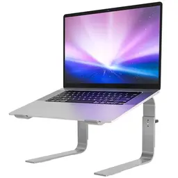 BONTEC Höhenverstellbarer Laptop-Ständer, ergonomische Halterung für 10-17 Zoll Laptops, Silber