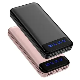 Enerwow Power Bank 2er Set 16000mAh, Tragbares Ladegerät mit LCD Display für iPhone 15, 14, 13, 12 Pro Max & Smartphones