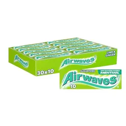 Airwaves Lime Ginger Kaugummi zuckerfrei, frischer Atem, 30x10 Dragees
