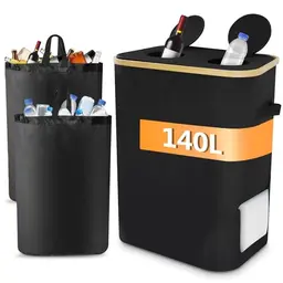 Pfandflaschen Sammelbehälter 140L mit Deckel für Küche & Abstellraum