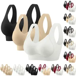 3er Pack Damen BHs ohne Bügel – Bequeme Push-Up Bustiers in großen Größen