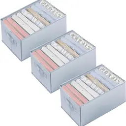 Schrank Organizer 3er Set für Jeans und Hemden - Kleiderschrank und Schubladen Organizer