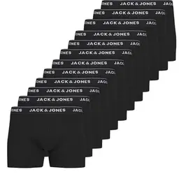 JACK & JONES Herren Jactrunks Boxershorts 12er Pack, Schwarz, Größe S