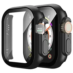Misxi 2 Stück Hard Hülle mit Displayschutz für Apple Watch Ultra 3/Ultra 2/49mm, Kratzfest und Ultradünn, Schwarz