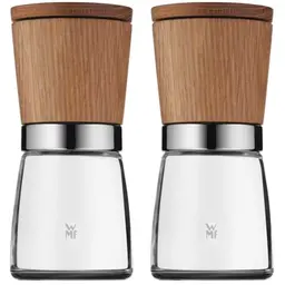 WMF Ceramill Nature Salz- und Pfeffermühle Set 2-teilig aus Holz, unbefüllt