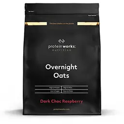 Protein Works Overnight Oats - Dunkle Schokolade & Himbeere | Proteinreiches Frühstück | 1kg