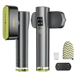AUTOWN Dampfglätter 2-in-1 Reisebügeleisen, 1300W mit 15s Schnellaufheizung und LED Display