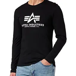 Alpha Industries Herren Basic Langarmshirt Schwarz Größe M