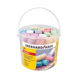 Eberhard Faber Straßenkreide 20er Eimer, 6 leuchtende Farben
