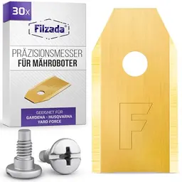 Filzada® 30x Ersatzmesser für Mähroboter - Kompatibel mit Husqvarna, Gardena Sileno & Yard Force