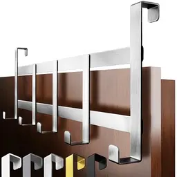 4smile Türgarderobe – Türhaken aus Edelstahl, platzsparende Kleiderhaken für die gesamte Wohnung