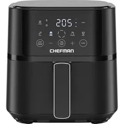 Chefman 3.8L Heißluftfritteuse - kompakt, mit Hi-Fry Technologie und Touch Controls, antihaftbeschichtet - Schwarz
