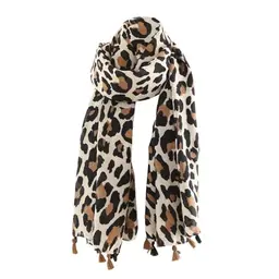 FDGGT Schal mit Leopardenmuster - warmer, weicher und modischer Damenschal