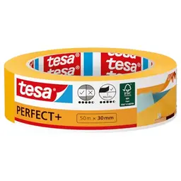 tesa Malerband Perfect+ - Gelb - 50 m x 30 mm