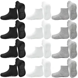HYCLES 12 Paar Kinder Socken für Jungen und Mädchen, Rutschfest, bequem, für 0-7 Jahre Baby