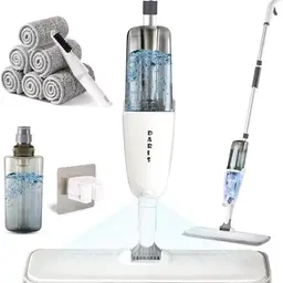 Mikrofaser-Sprühmopp für Bodenreinigung, 360-Grad-Drehung, 500ml Wassertank, 6 waschbare Pads