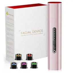 Gesichtsmassagegerät für Gesicht & Hals, Anti-Falten, Straffung, Lichttherapie, Roségold