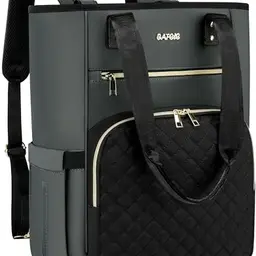 Laptop Rucksack für Frauen - 17 Zoll, Reise Rucksack in Grau, ideal für Arbeit und Schule