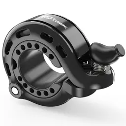 Toptrek Fahrradklingel für Mountainbike, 110dB Lautstärke, passend für 22.2-31.8 mm Lenker, Schwarz