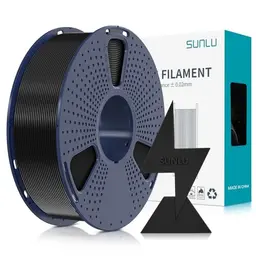 SUNLU PLA Filament 1.75mm für schnelles 3D Drucken, 1KG Spule Schwarz
