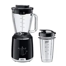 Braun PowerBlend 1 JB1051BK - Standmixer 1,5 l mit To-Go-Becher, Schwarz