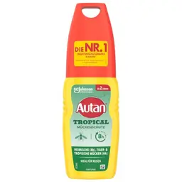 Autan Tropical Pumpspray Mückenschutz für Körper & Gesicht, 100 ml