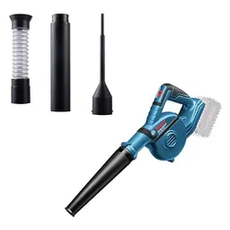 Bosch PRO 18V System Akku Gebläse GBL 18V-120 (inkl. 4x Aufsätze, Düse, Verlängerungsrohr, Staubbehälter)
