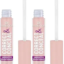 essence CORRECT & CONCEAL under eye Brightening Concealer Nr. 10, Pink, aufhellend, farbkorrigierend, vegan, öl- und parfümfrei, 2er Pack