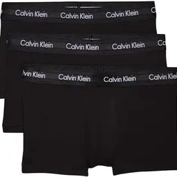 Calvin Klein Herren 3er Pack Boxershorts, Low Rise, Schwarz (Black W Black Wb), Größe L